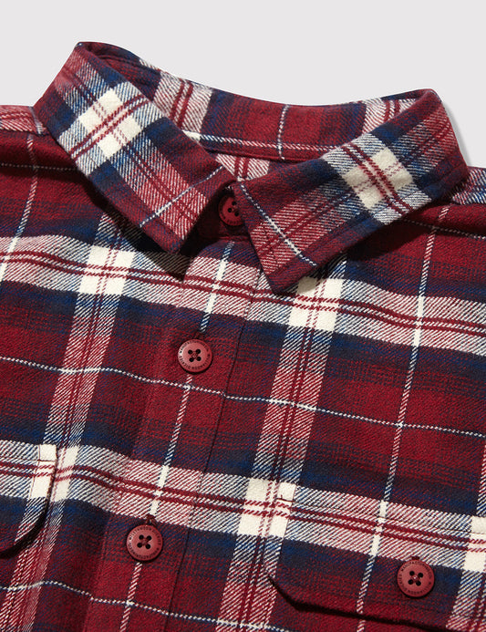 Holton Checked Shirt - Maroon