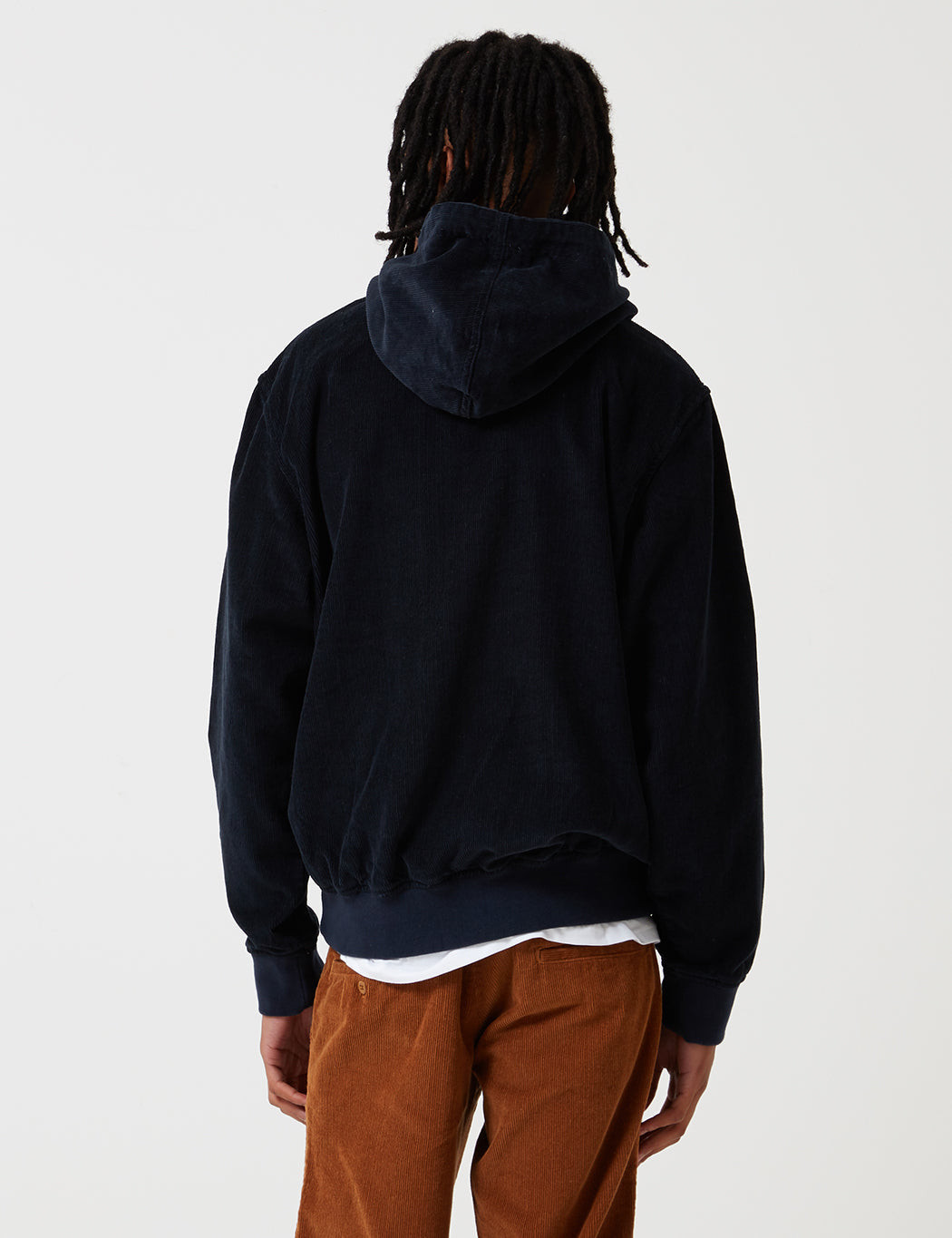 Amonate Hooded Sweatshirt (Cord) - Dark Navy Blue