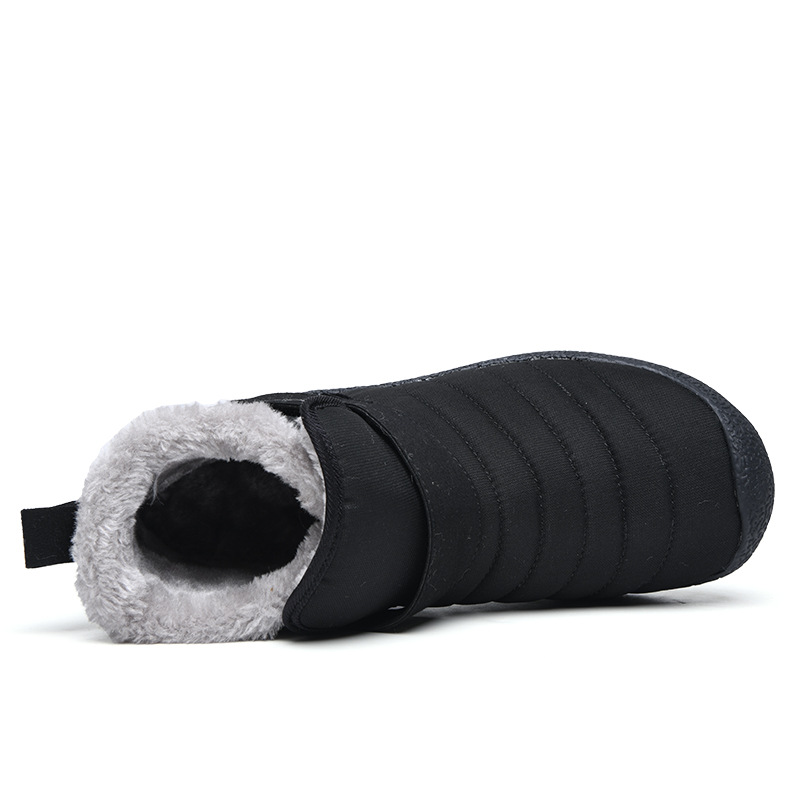 (Limited Time 49% Discount Event) Men's Winter Warm Waterproof Non-slip Velcro Cotton Shoes Wide Toe Orthopedic Arch Support Slip-on Cotton Shoes