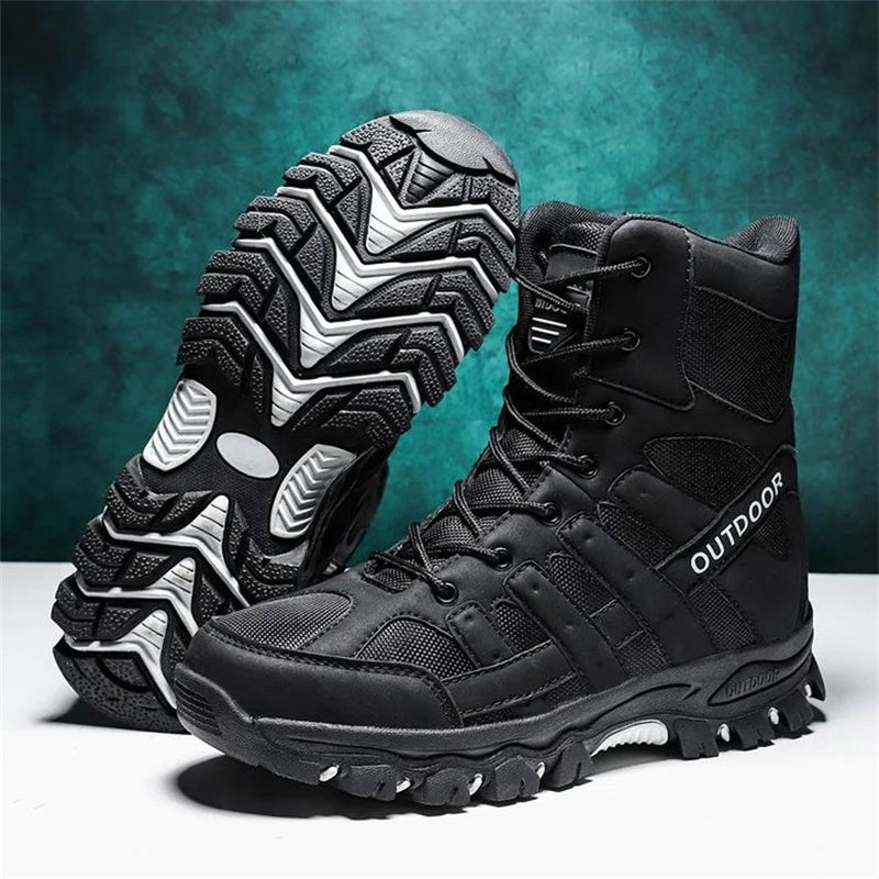 Men's Lightweight Breathable Durable Anti-slip Hiking Boots Combat Army Boots Work Boots