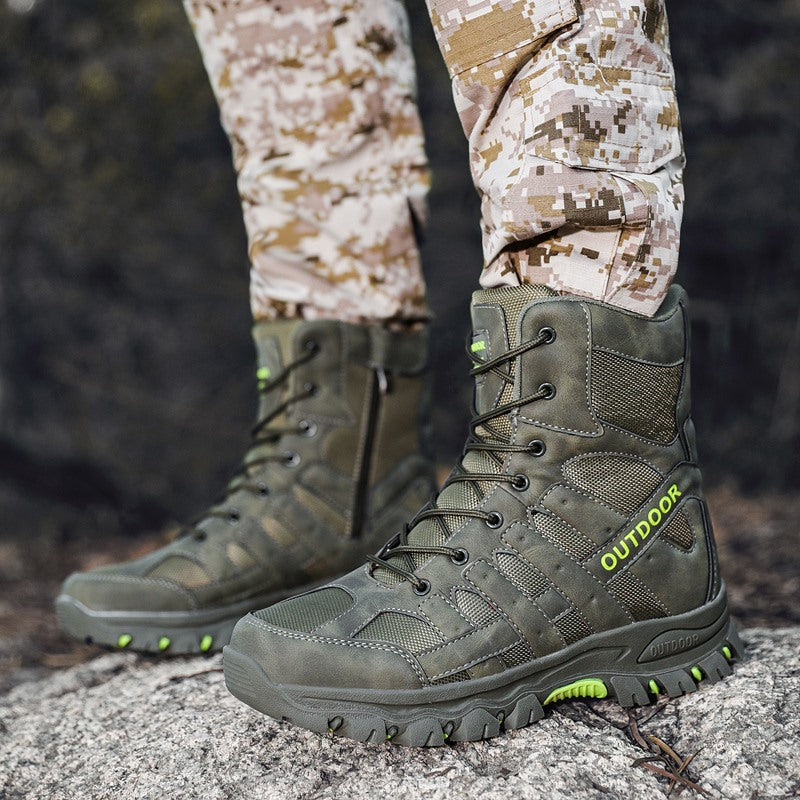 Men's Lightweight Breathable Durable Anti-slip Hiking Boots Combat Army Boots Work Boots
