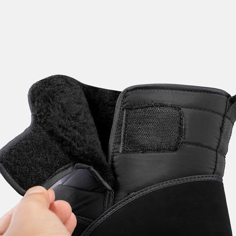 (Limited Time Sale 70%off)Men's Thick Warm Orthopedic Support Wide Toe Snow Boots Non-slip Waterproof Anti-skid Fur Lined Winter Boots