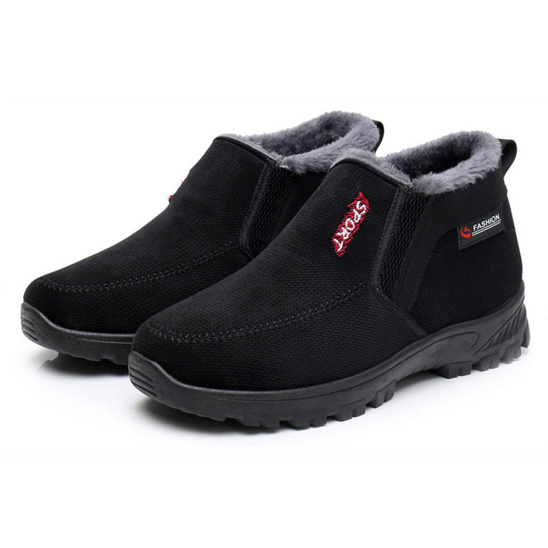 (CLEARANCE SALE 70% OFF)) Men's 2024 Winter New Waterproof And Non-Slip Slip-On Warm Cotton Shoes Correction Ankle Support Wide Toe Arch Support Sports Shoes