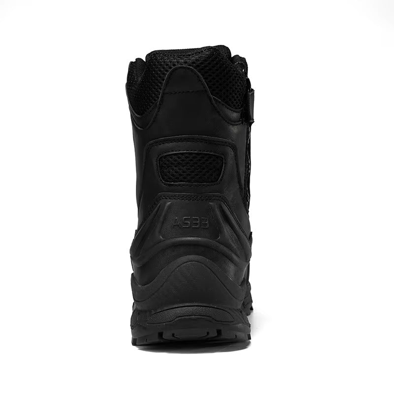 (Limited Time Discount 49% off)Men's Waterproof Ankle Support Tactical Boots Military Anti-Puncture Wide Toe Box Hiking Boots