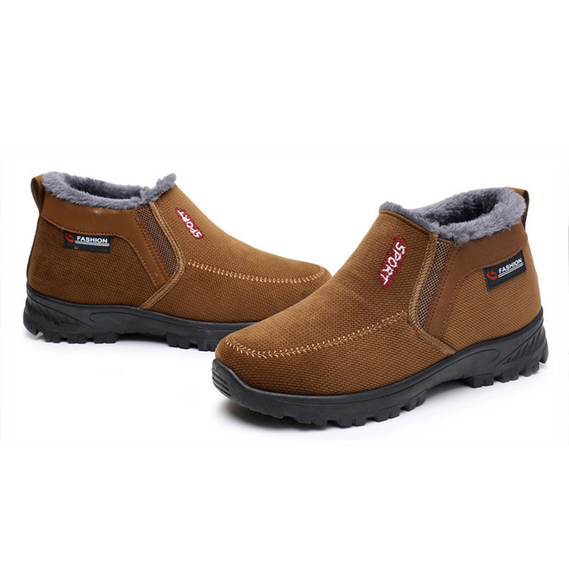 (CLEARANCE SALE 70% OFF)) Men's 2024 Winter New Waterproof And Non-Slip Slip-On Warm Cotton Shoes Correction Ankle Support Wide Toe Arch Support Sports Shoes