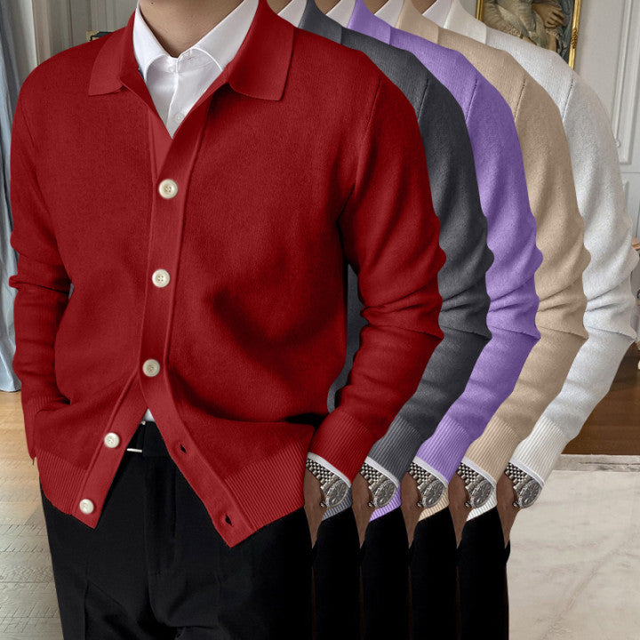Hot Sale 50% OFFMen's Lapel Knitted Cardigan