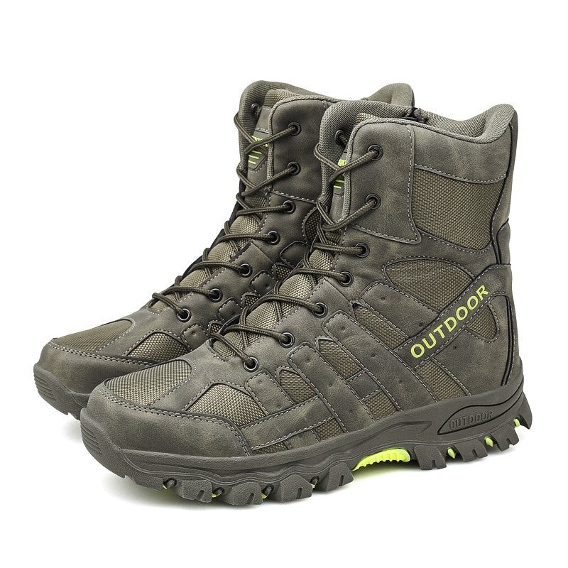 Men's Lightweight Breathable Durable Anti-slip Hiking Boots Combat Army Boots Work Boots