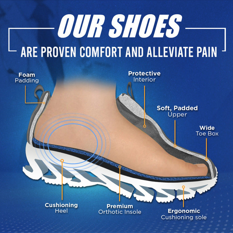 (Limited Time 49% Discount Event) Men's Winter Warm Waterproof Non-slip Velcro Cotton Shoes Wide Toe Orthopedic Arch Support Slip-on Cotton Shoes