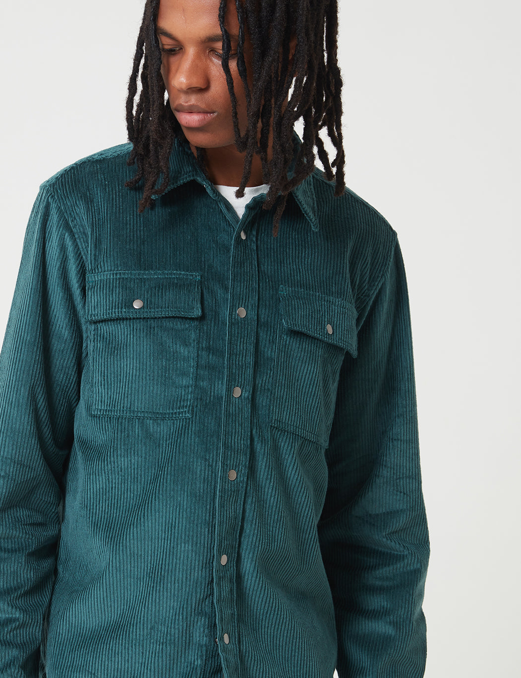 Ivel Cord Shirt - Forest Green