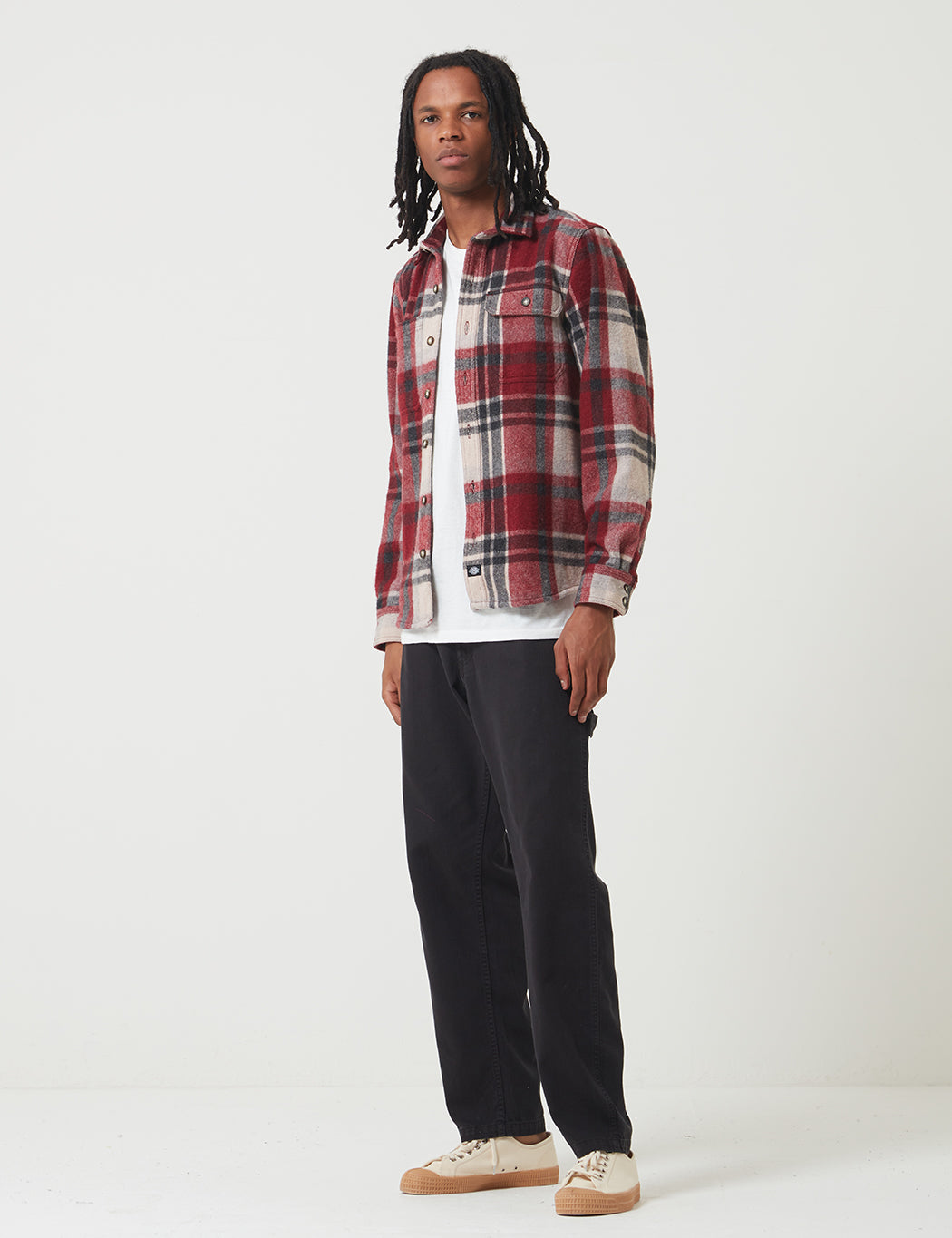 Melber Check Shirt (Wool) - Maroon