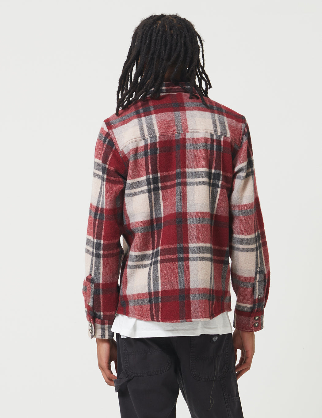 Melber Check Shirt (Wool) - Maroon