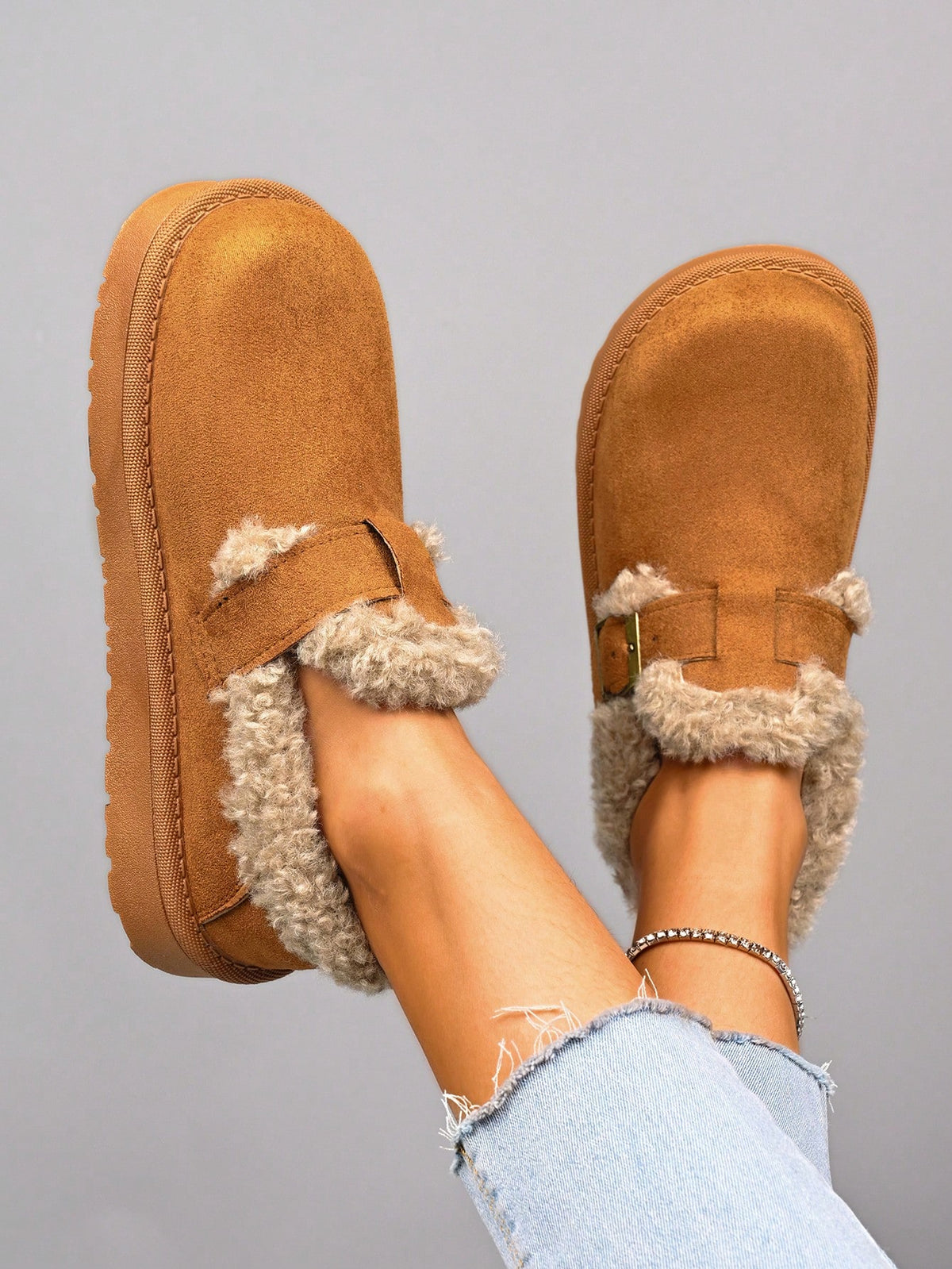 Women's Thick Sole Anti-Slip Snow Boots, Warm And Comfortable Casual Fashion