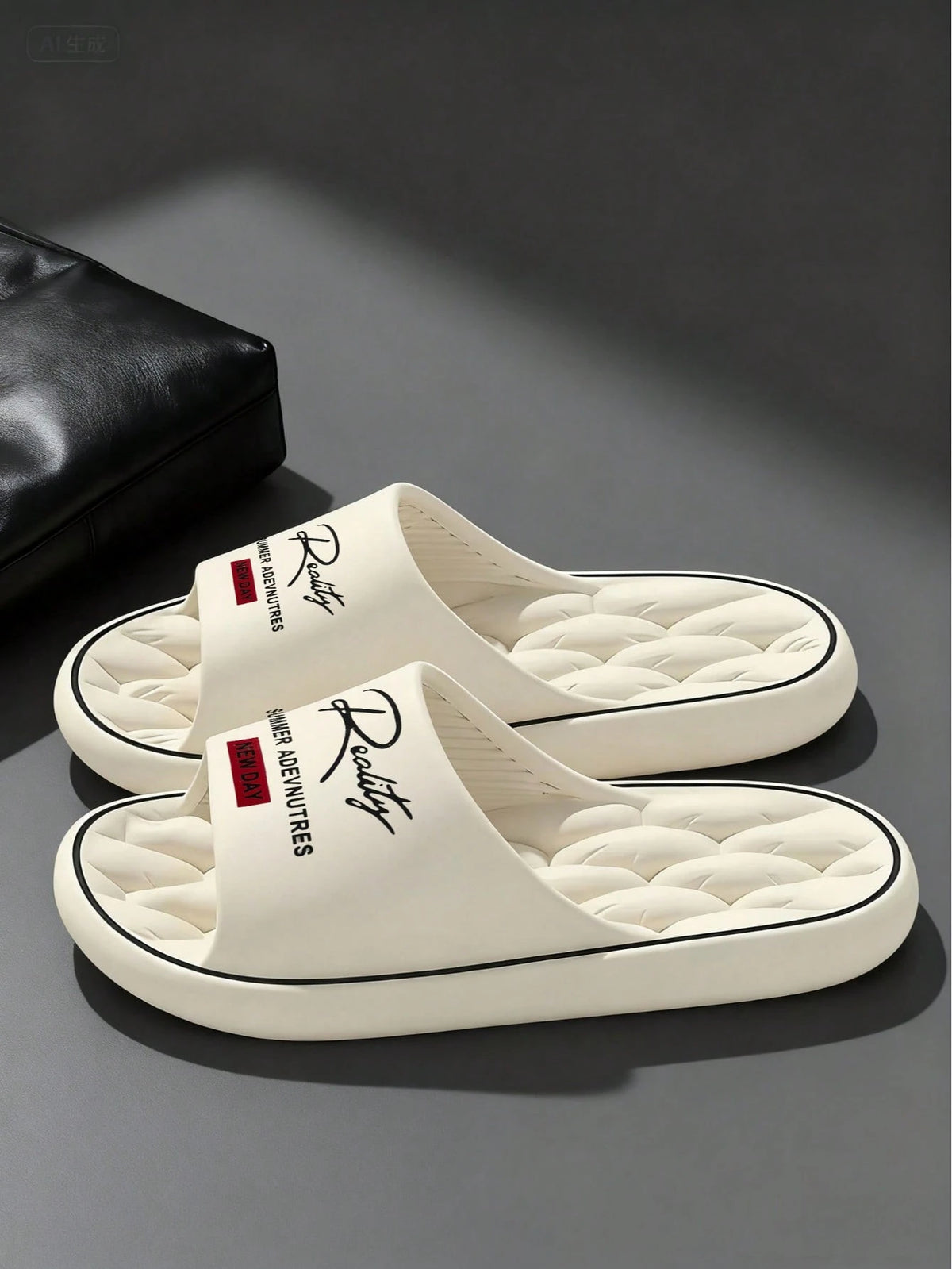 New Fashion Open Toe Slippers For Men, EVA Material Soft Bottom