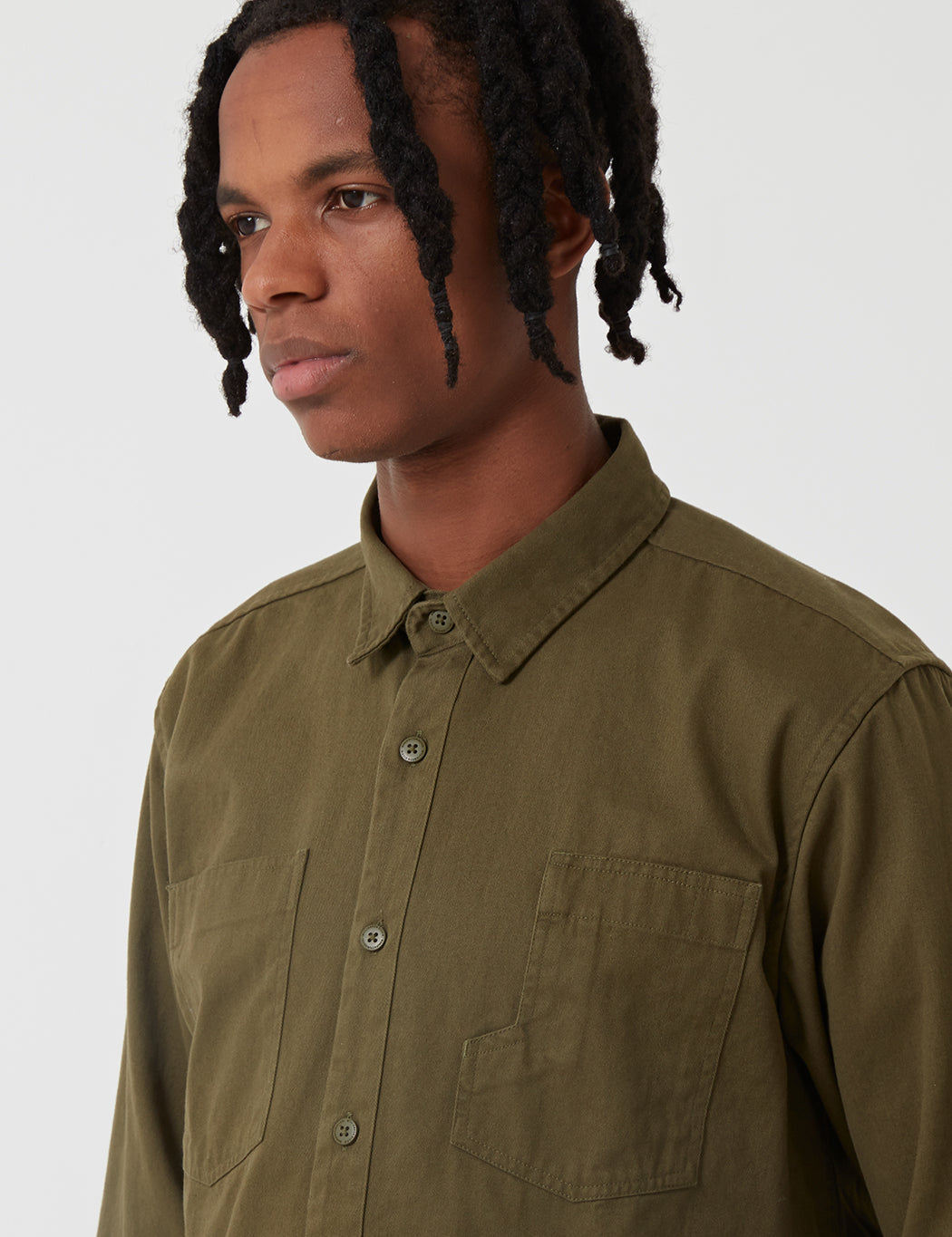 Harper Shirt - Dark Olive Green