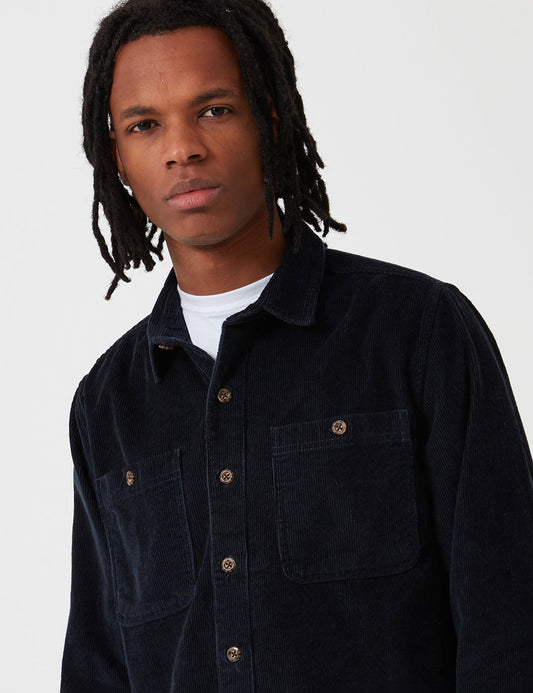 Arthurdale Shirt (Corduroy) - Dark Navy Blue