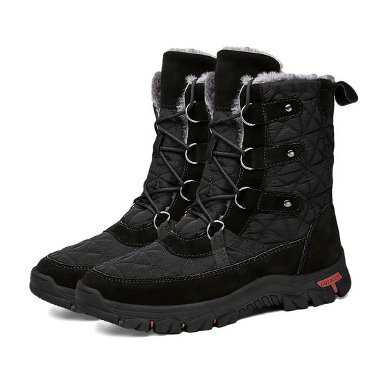 HOT SALE-Men's Genuine Leather Comfortable Snow Boots Warm Boots Combat Boots