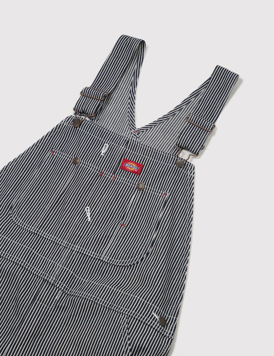 Indigo Bib Overalls (Hickory Stripe) - Blue/White