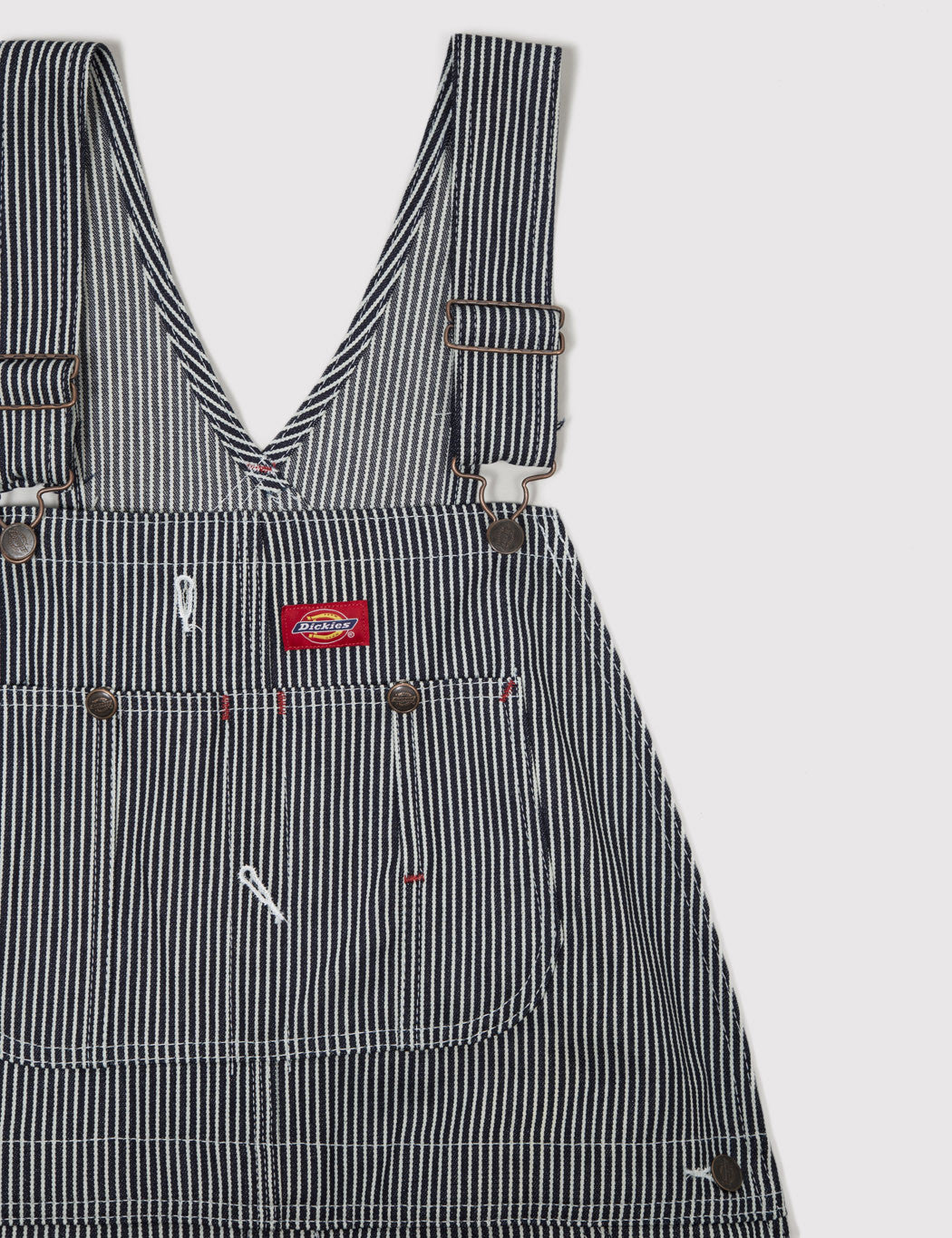 Indigo Bib Overalls (Hickory Stripe) - Blue/White