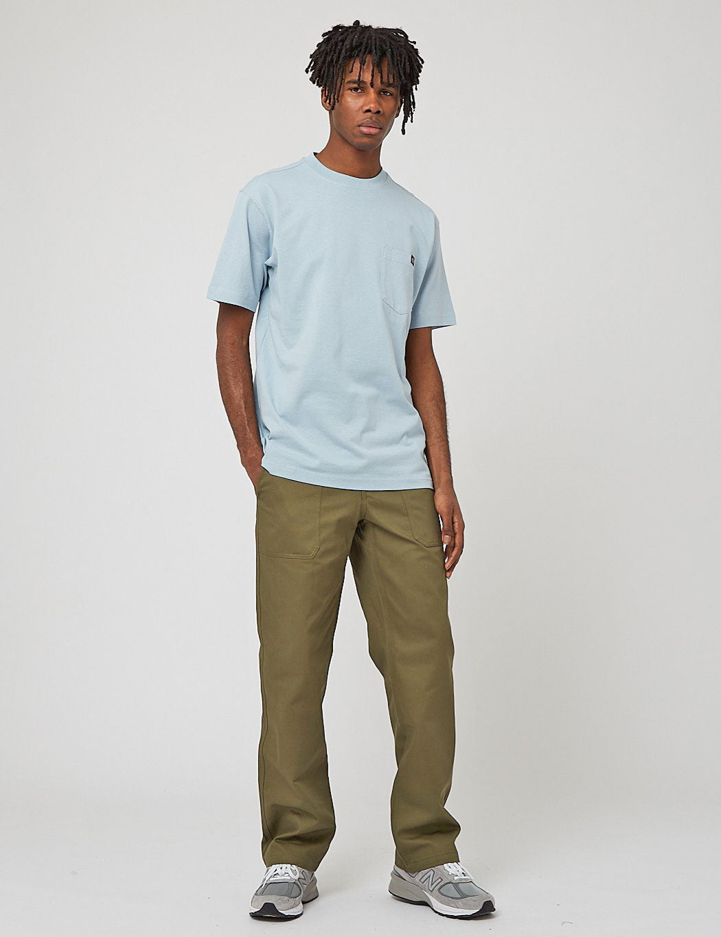 Porterdale Pocket T-Shirt - Fog Blue
