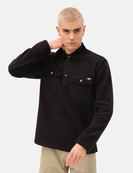 Morganza Fleece Polo - Black