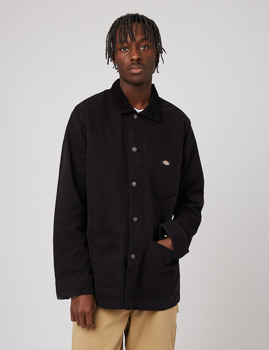 Duck Canvas Summer Chore Coat - Stone Washed Black