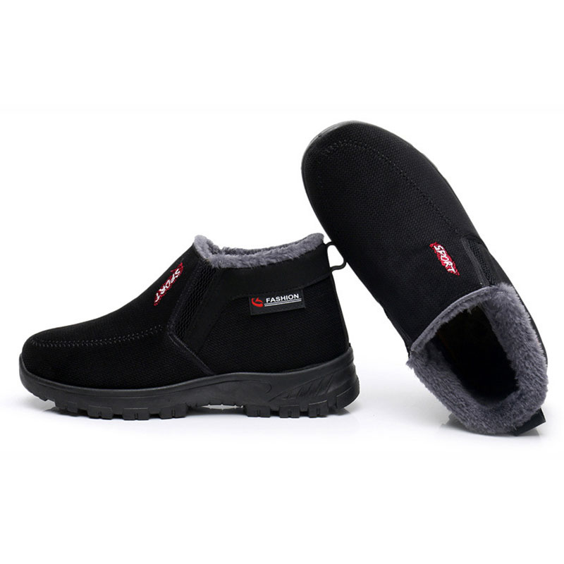 (Limited Time 70% Discount Event) Men's 2024 Winter New Waterproof And Non-Slip Slip-On Warm Cotton Shoes Correction Ankle Support Wide Toe Arch Support Sports Shoes