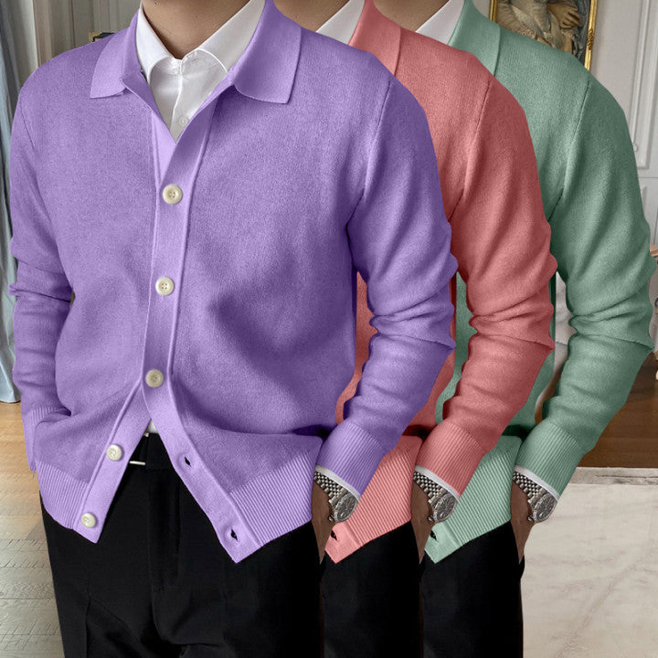 Hot Sale  50% OFFMen's Lapel Knitted Cardigan