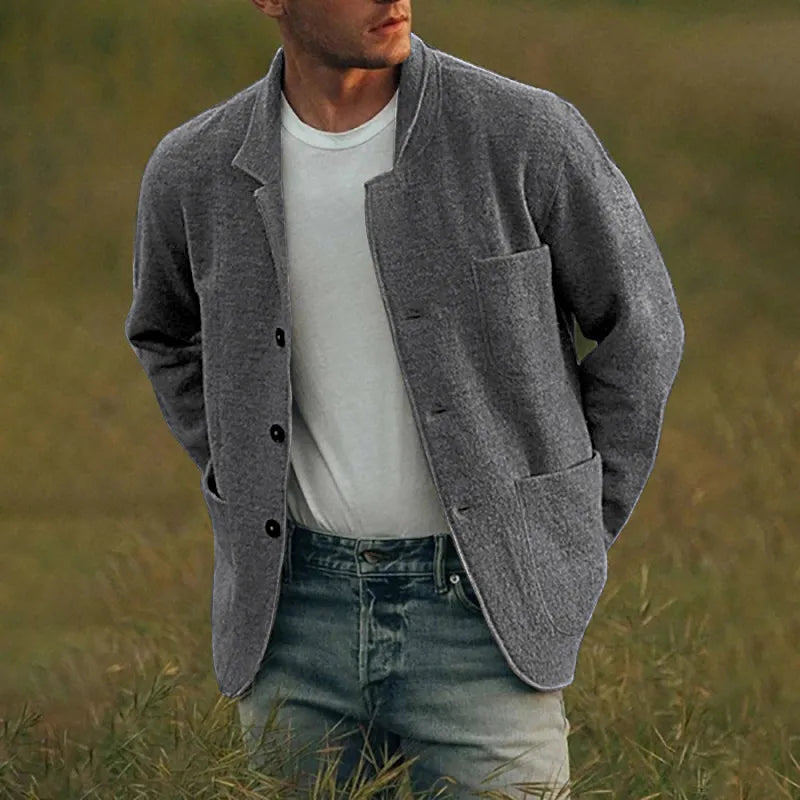 CLEARANCE SALE Men's Solid Color Fashion Jacket Coat Casual Jacket Coat