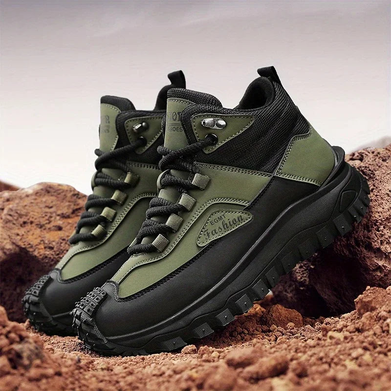 (⏰Limited Time Sale 70% OFF) Men’s Work Hiking Boots – Waterproof, Non-Slip, Puncture and Smash Resistant, Wide Toe, Arch Support – Ideal for Daily Wear and Outdoor Adventures